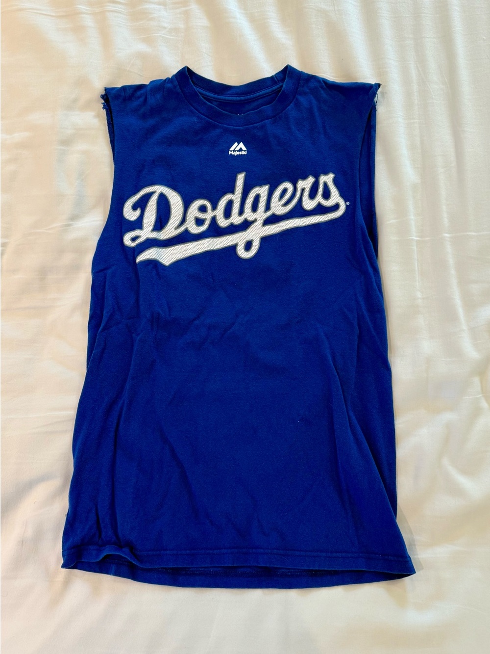 Majestic Dodgers Royal Blue Sleeveless Tank Top